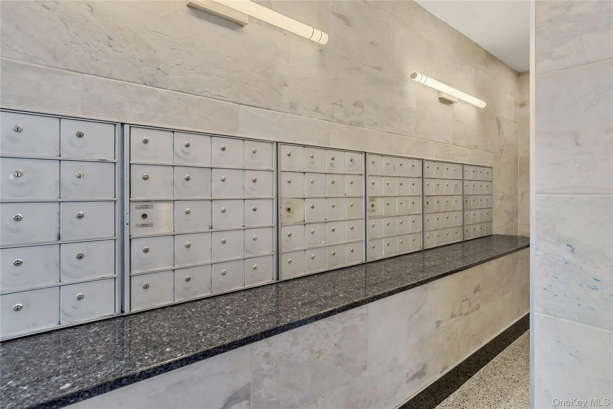 Mailbox bank featuring individual locking compartments Mailbox bank featuring individual locking compartments