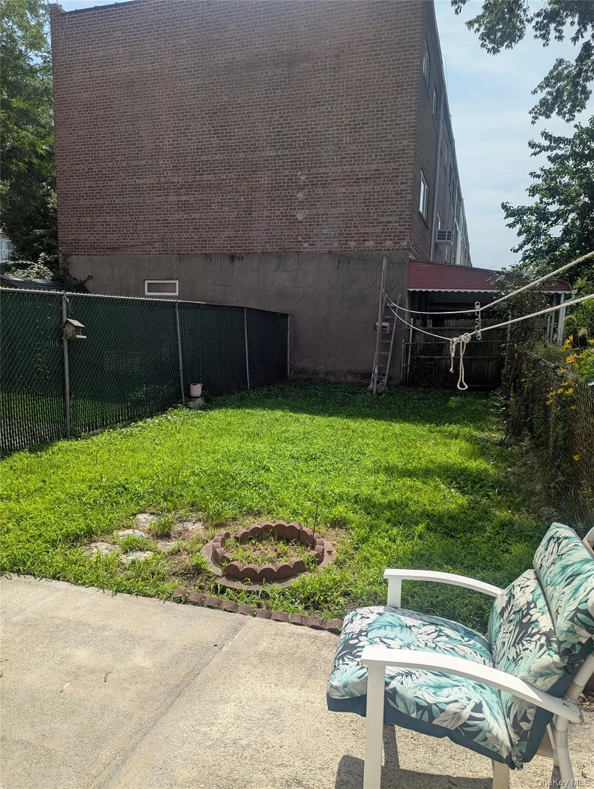 Fenced in yard Fenced in yard