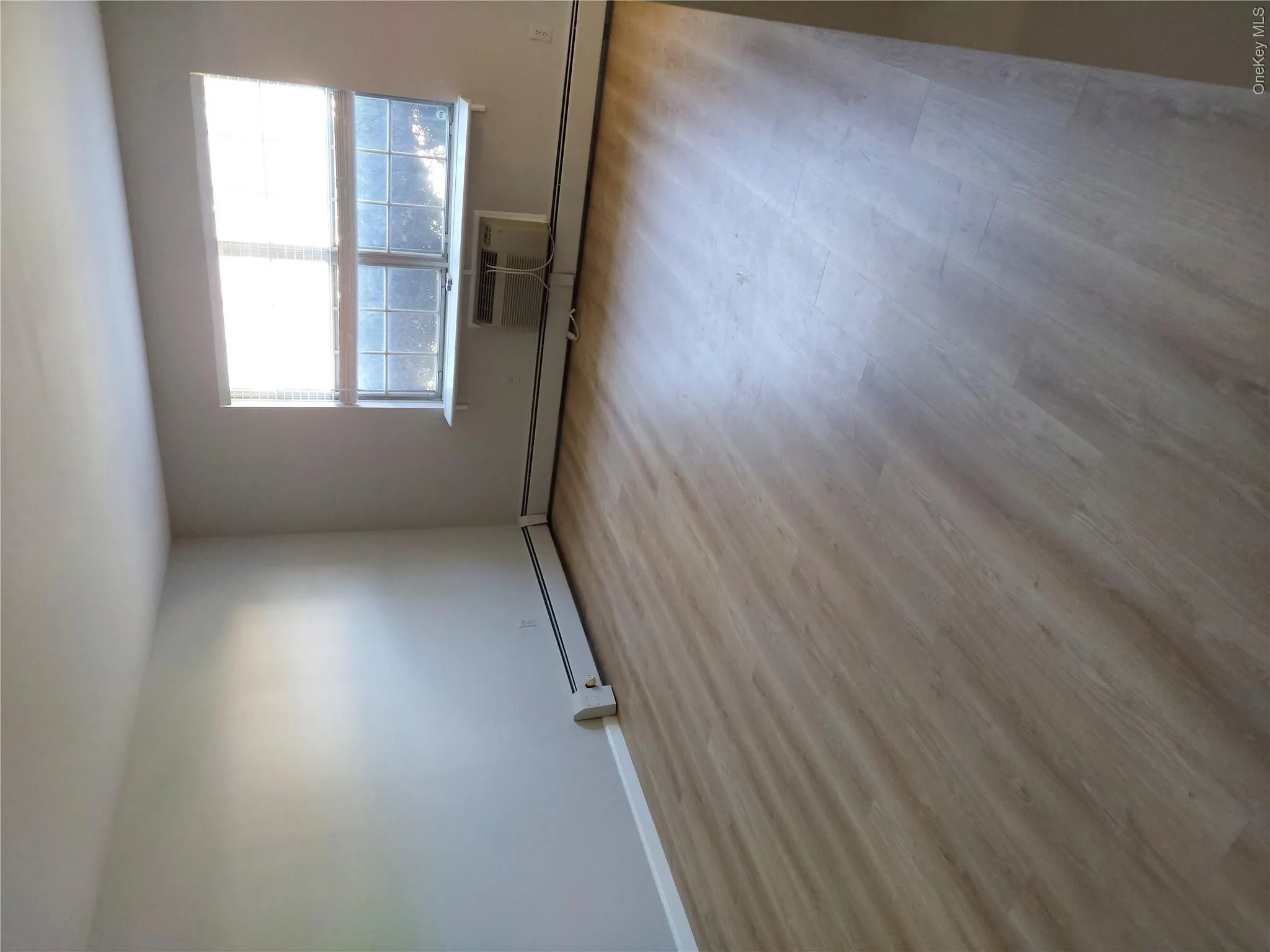 Spacious living area featuring wood-finish plank flooring, neutral painted walls, and abundant natural light from large multi-pane windows Spacious living area featuring wood-finish plank flooring, neutral painted walls, and abundant natural light from large multi-pane windows