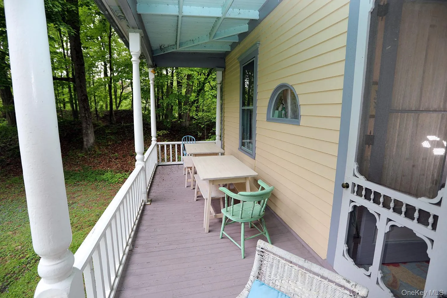Covered porch on second floor Covered porch on second floor