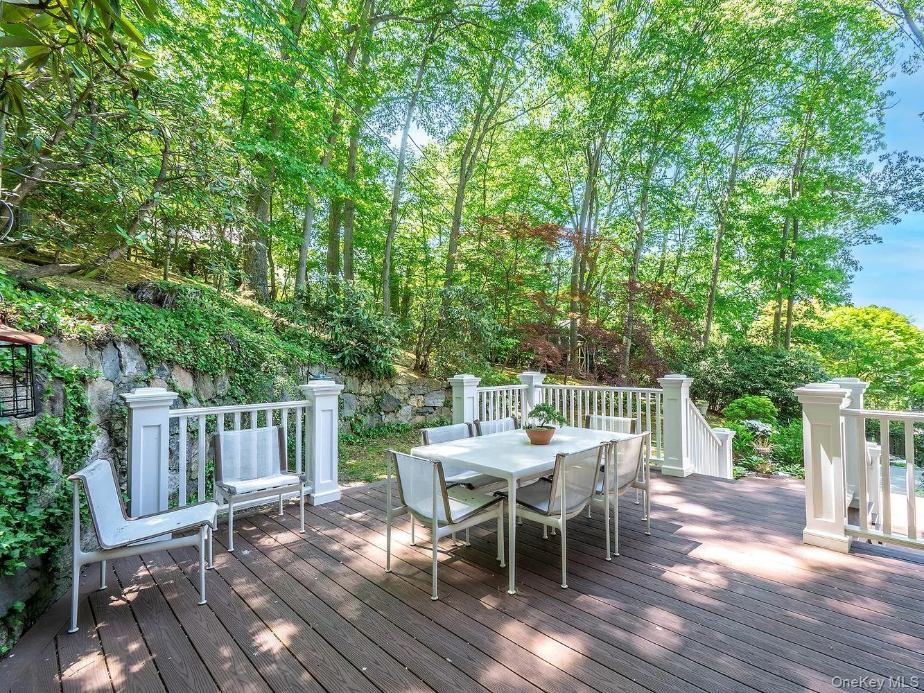 Deck with Railings made of Spanish Cedar Moldings, and exact Duplicate of the Rest of the House Deck with Railings made of Spanish Cedar Moldings, and exact Duplicate of the Rest of the House