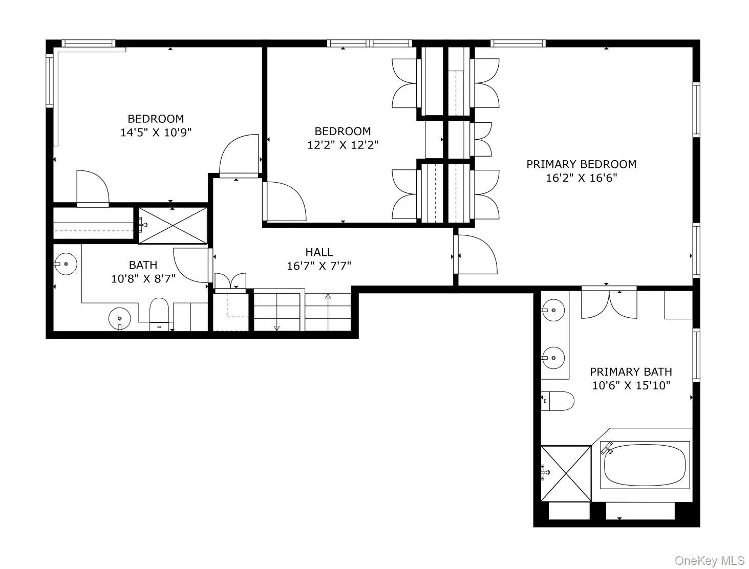 Upper level floor plan Upper level floor plan