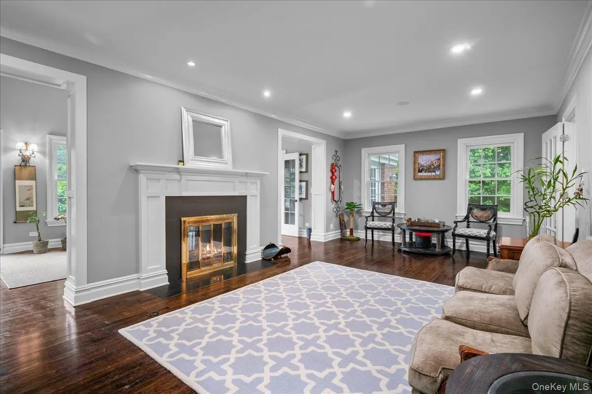 Another view of the generously-scaled formal living room. Another view of the generously-scaled formal living room.
