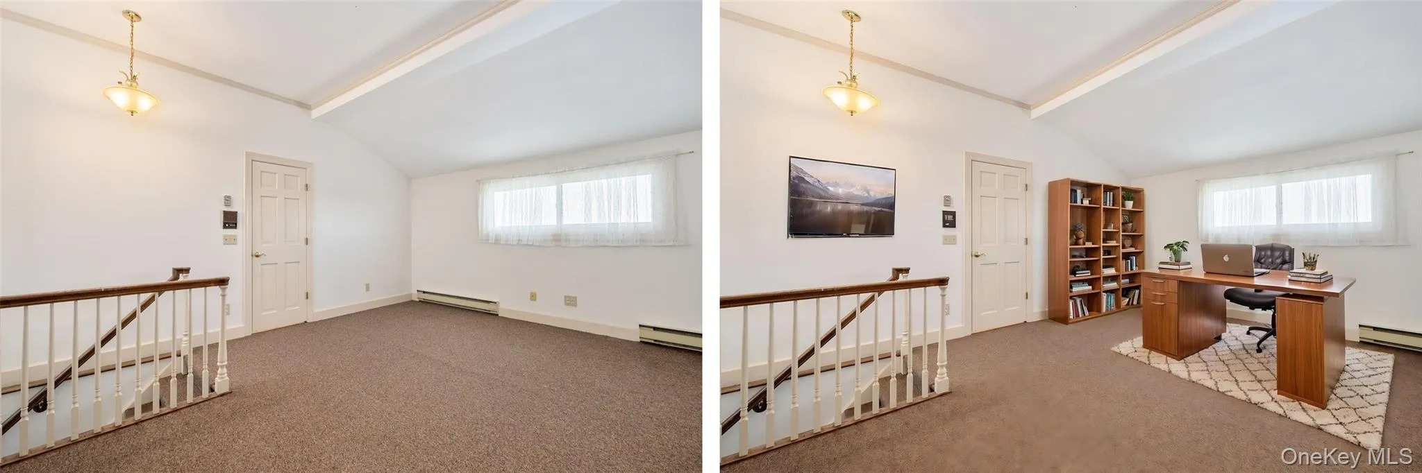 "Penthouse" - The photo on the right has been digitally staged. Could be a bedroom or an office. "Penthouse" - The photo on the right has been digitally staged. Could be a bedroom or an office.