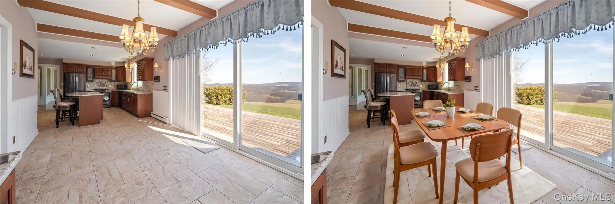 The photo on the right has been digitally staged. The photo on the right has been digitally staged.
