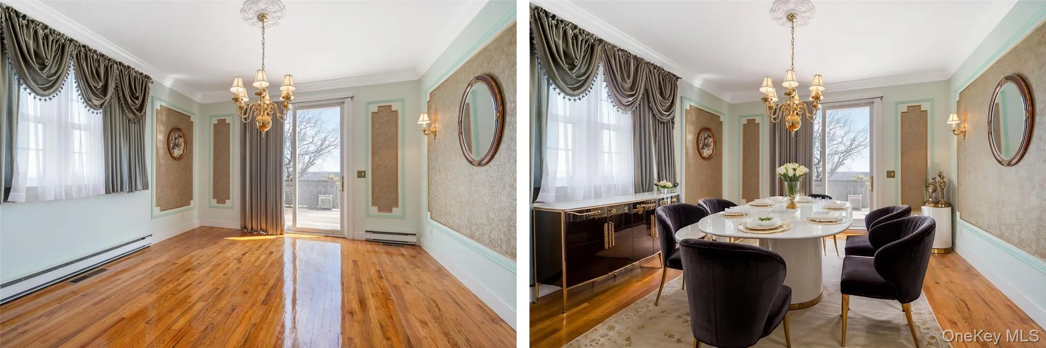 The photo on the right has been digitally staged. The photo on the right has been digitally staged.