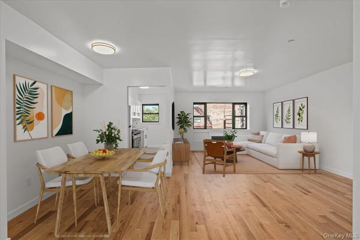 Virtually Staged Dining Area & Living Room Virtually Staged Dining Area & Living Room