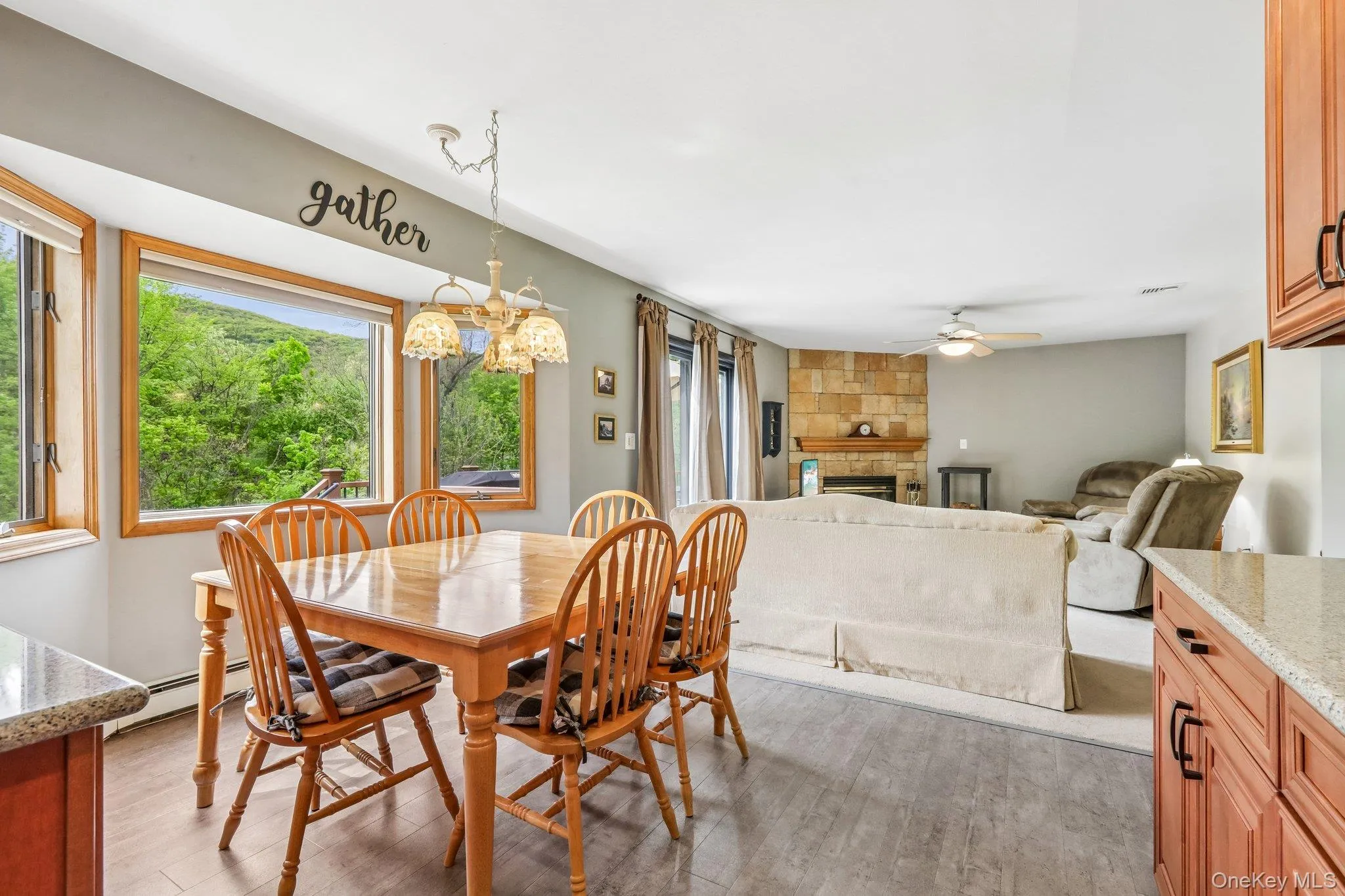 Kitchen is just off the family room. Kitchen is just off the family room.