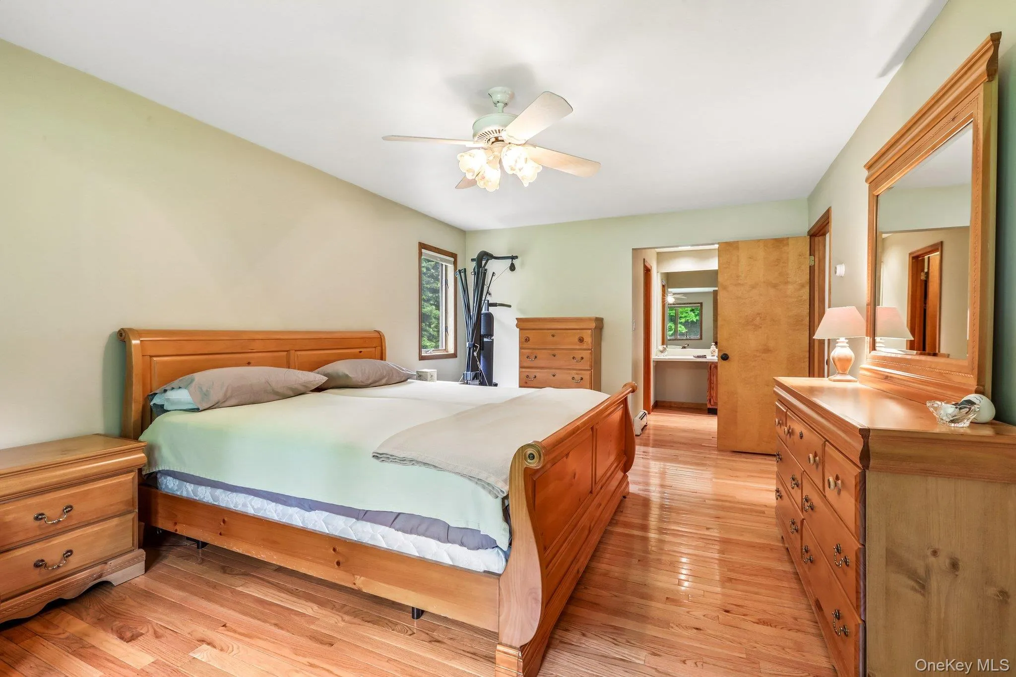 Primary bedroom with walk-in closet. Primary bedroom with walk-in closet.