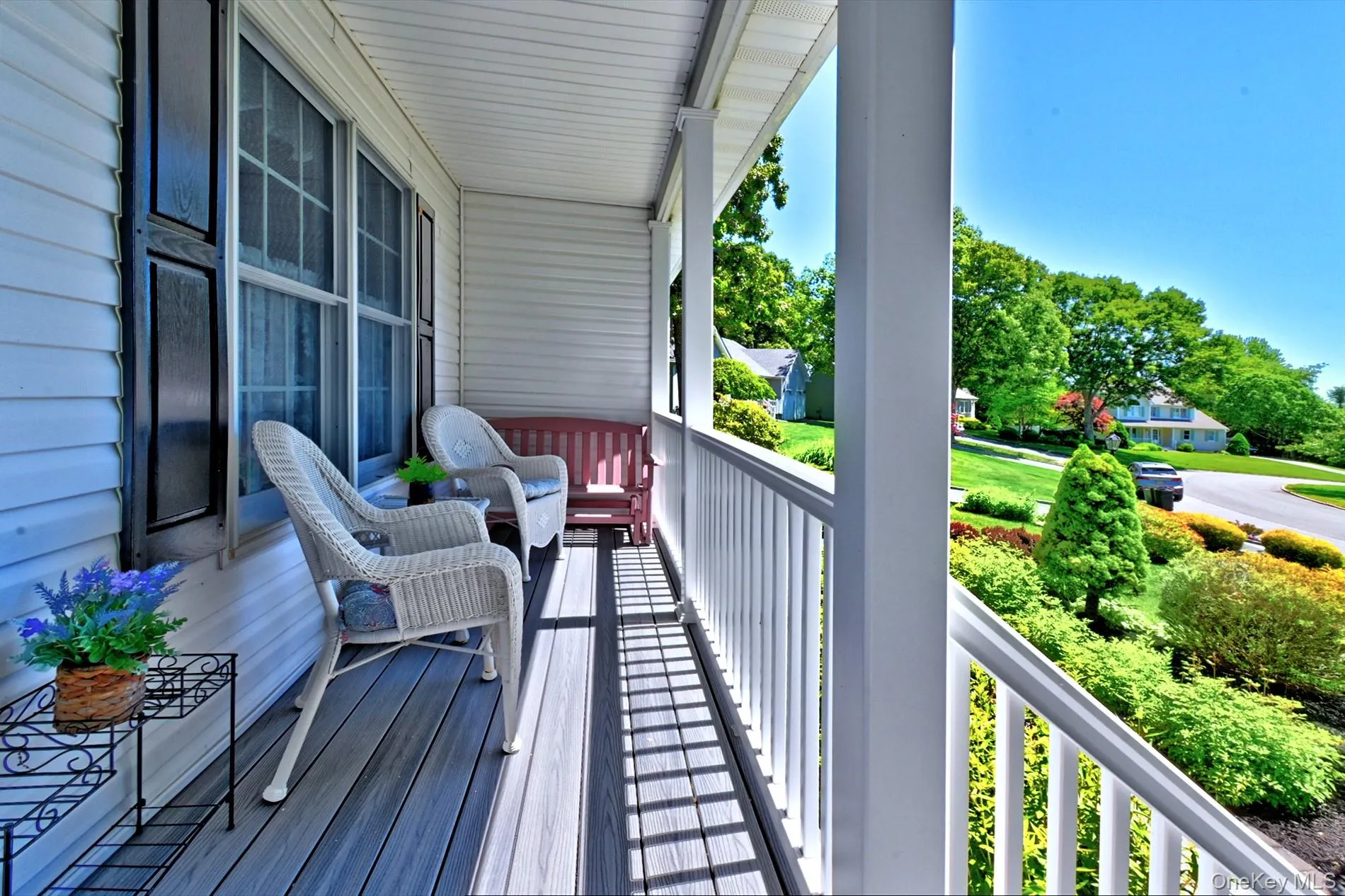 Easy Maintenance Vinyl Siding, Composite Material Front Porch and Rear Deck Easy Maintenance Vinyl Siding, Composite Material Front Porch and Rear Deck