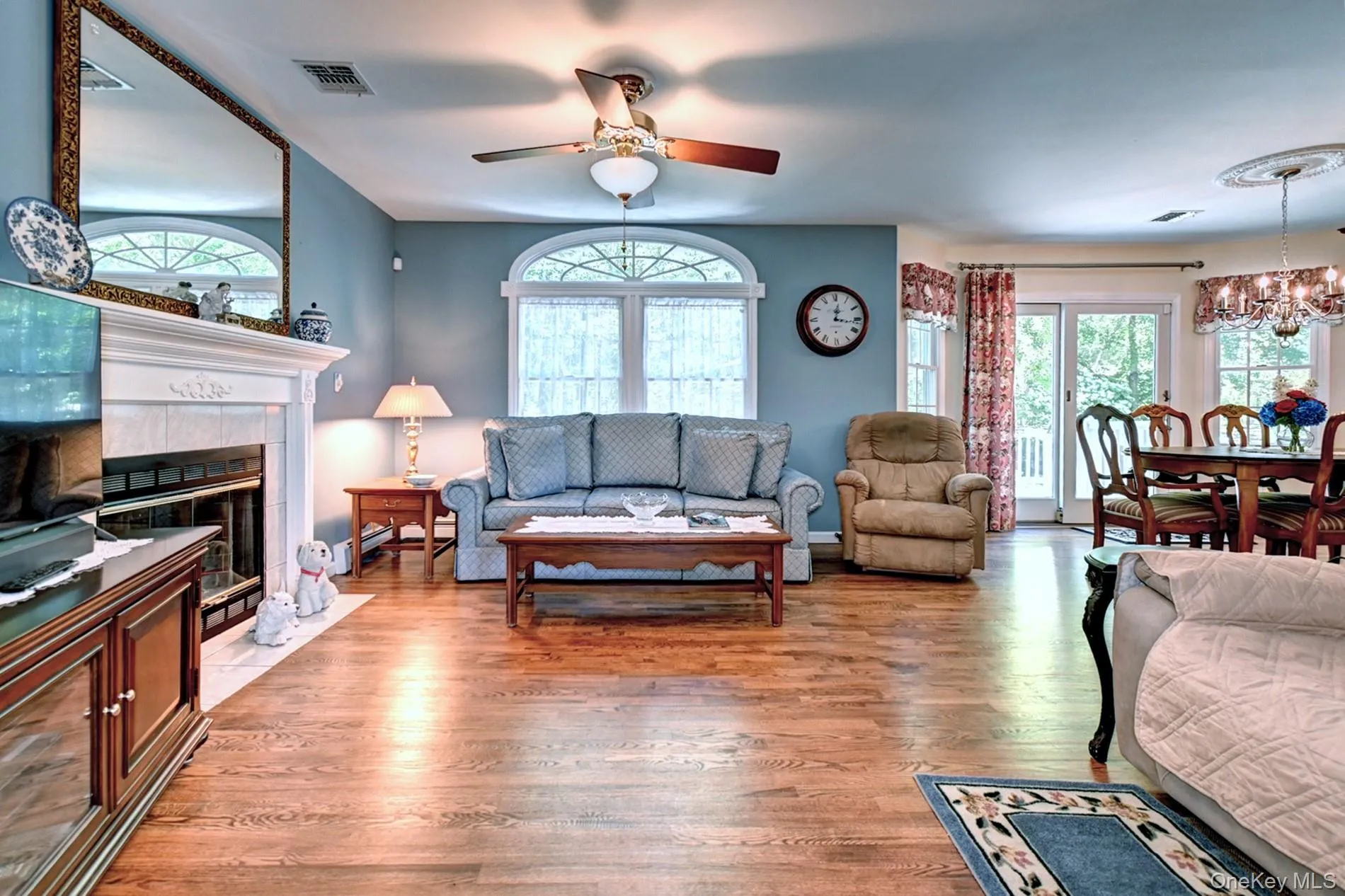 Open Floor Plan Allows Enjoying the Fireplace from the Kitchen Open Floor Plan Allows Enjoying the Fireplace from the Kitchen
