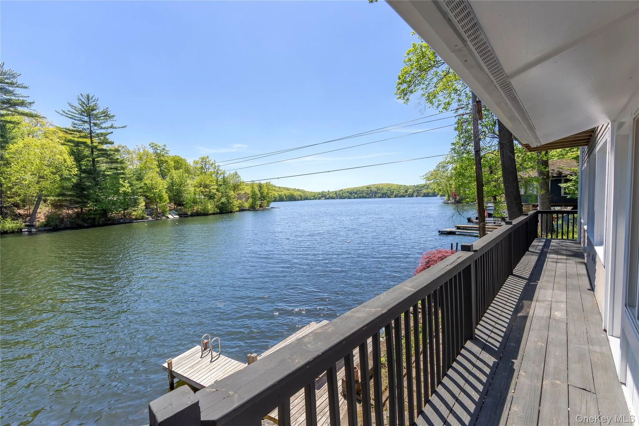 Balcony of family room with view of lake Balcony of family room with view of lake