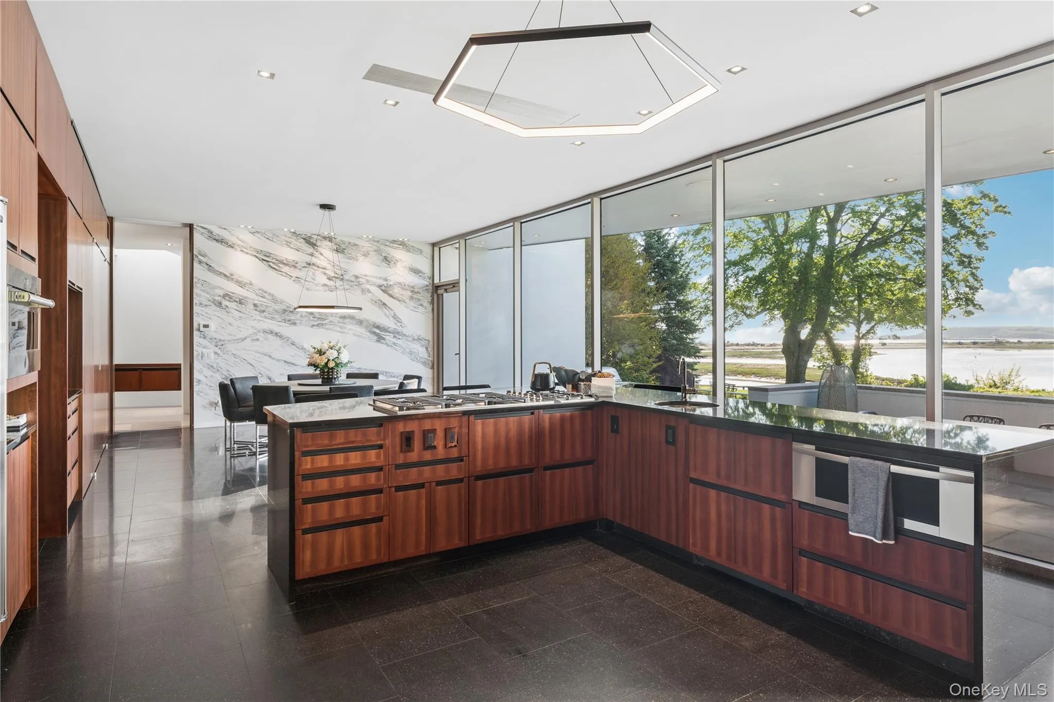 Eat-In Kitchen with Custim Brazilian Cherry Cabinets Eat-In Kitchen with Custim Brazilian Cherry Cabinets
