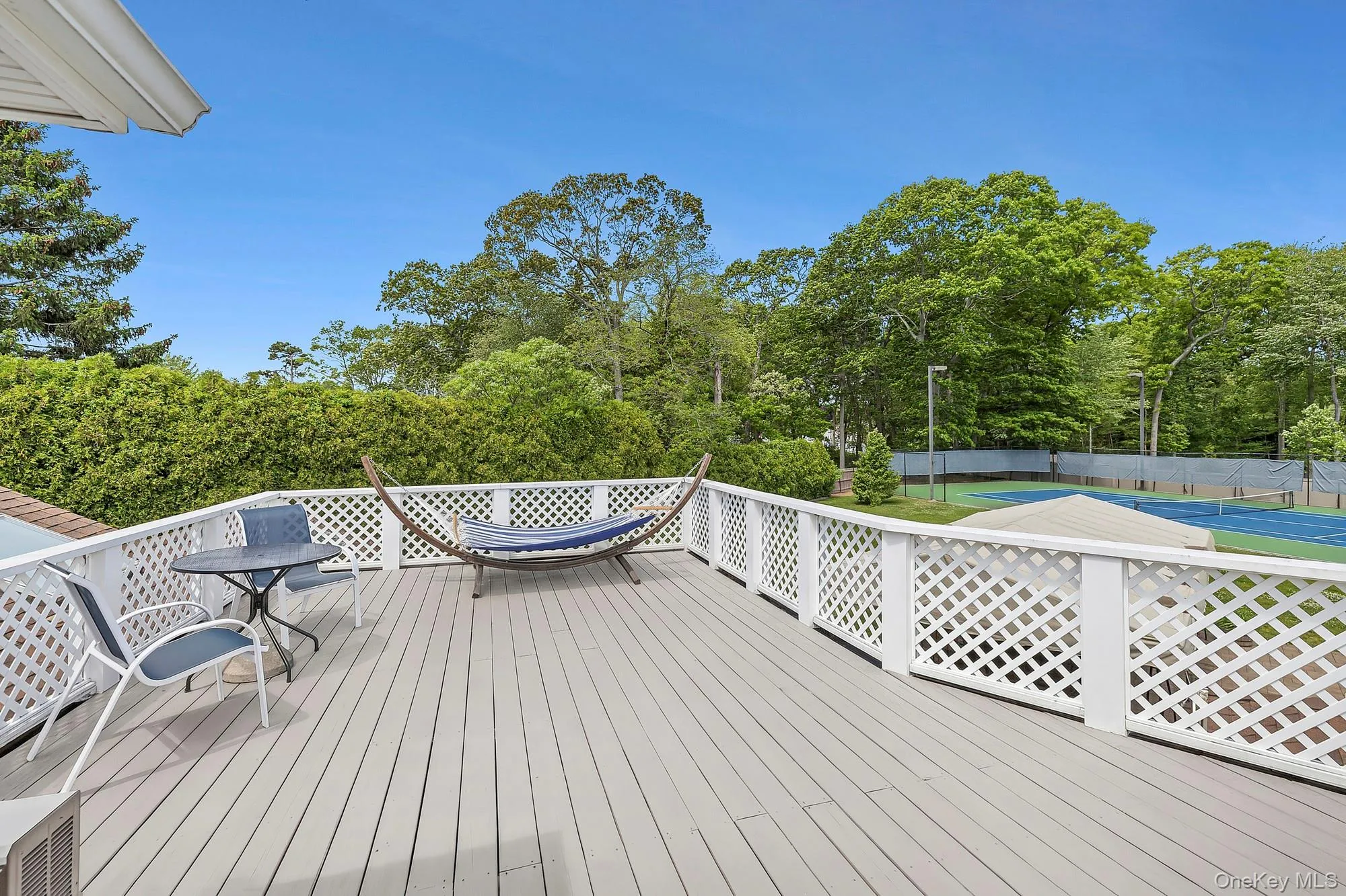 Rooftop Deck overlooking pool and tennis court Rooftop Deck overlooking pool and tennis court