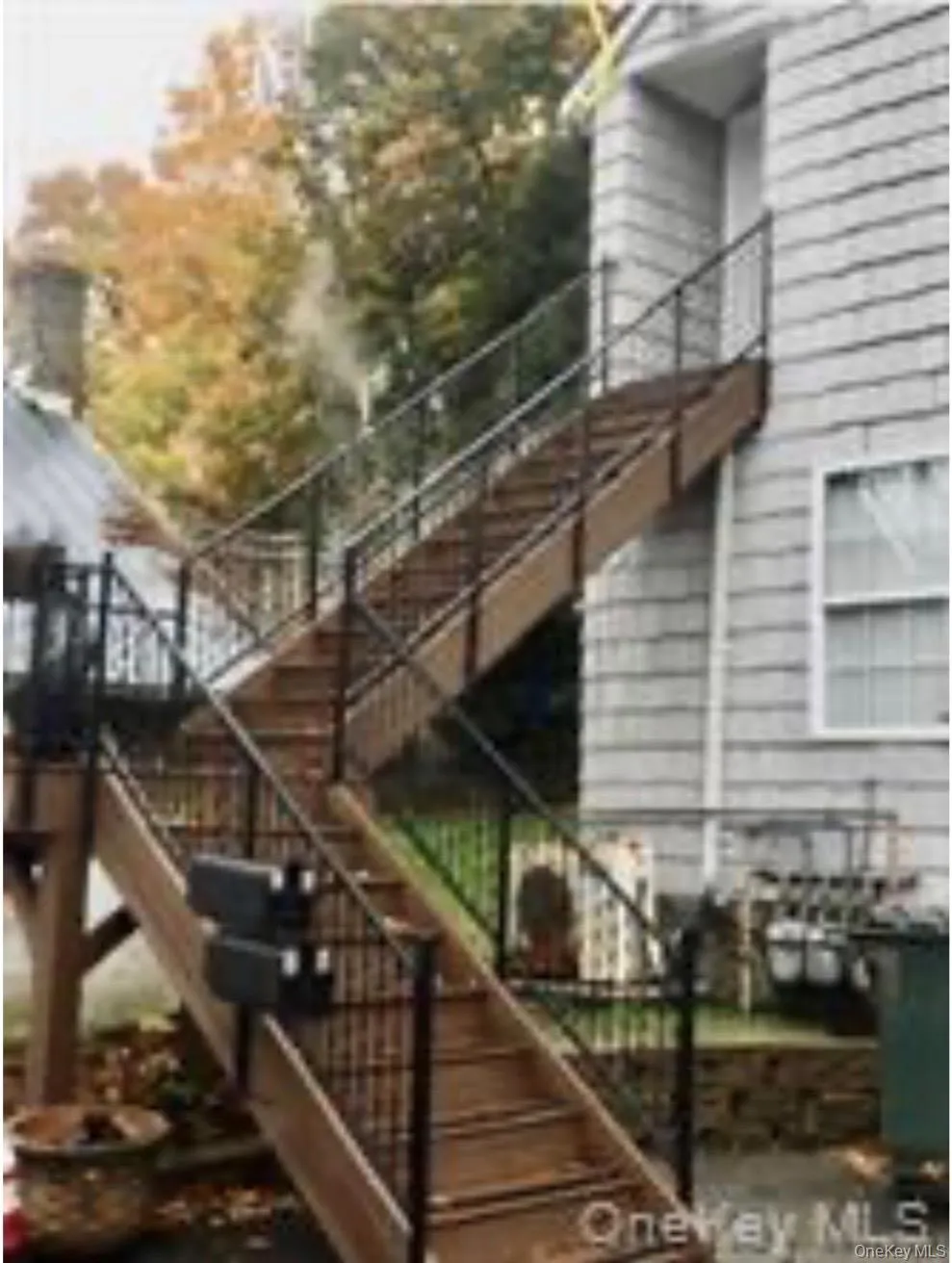 Outside, walk up front door Outside, walk up front door