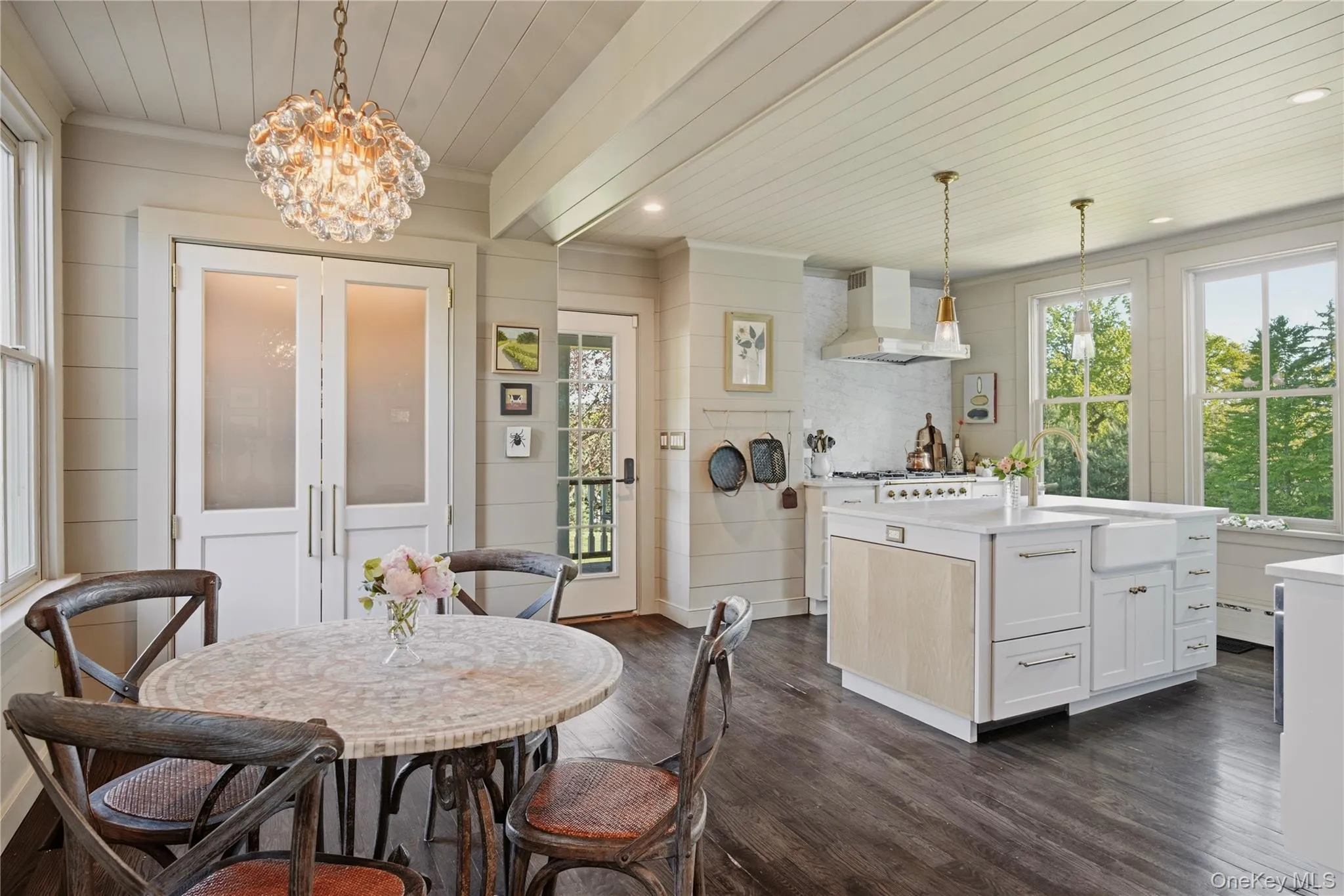 Beautifully renovated kitchen with spacious pantry and access to covered back porch Beautifully renovated kitchen with spacious pantry and access to covered back porch