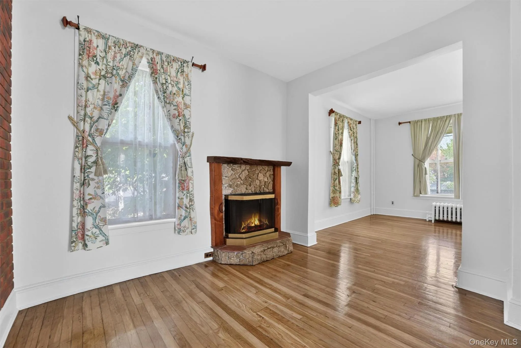 View of dining room into living room. View of dining room into living room.