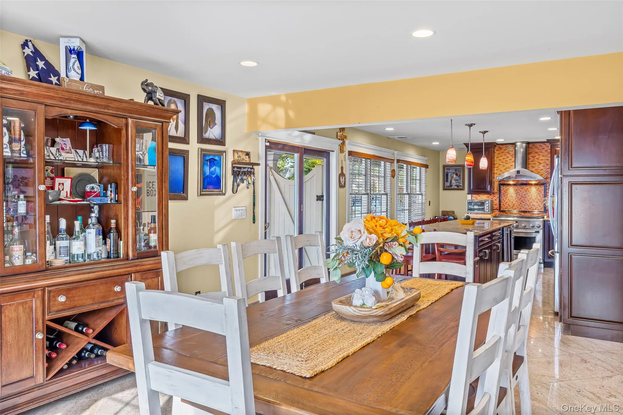 Dining area with recessed lighting Dining area with recessed lighting