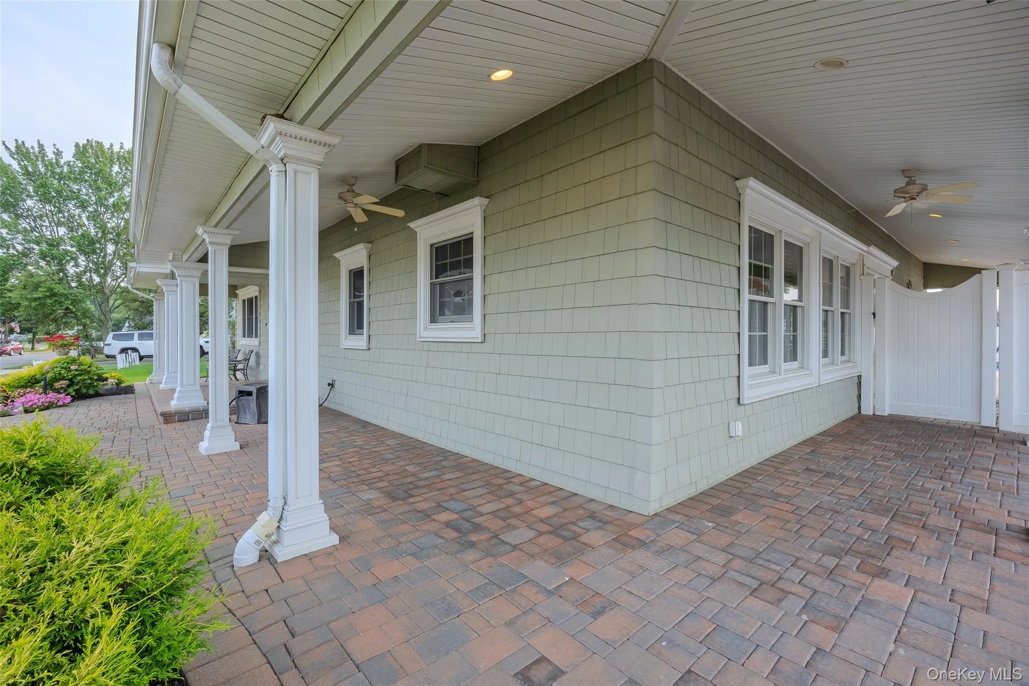 View of patio / terrace featuring ceiling fan View of patio / terrace featuring ceiling fan
