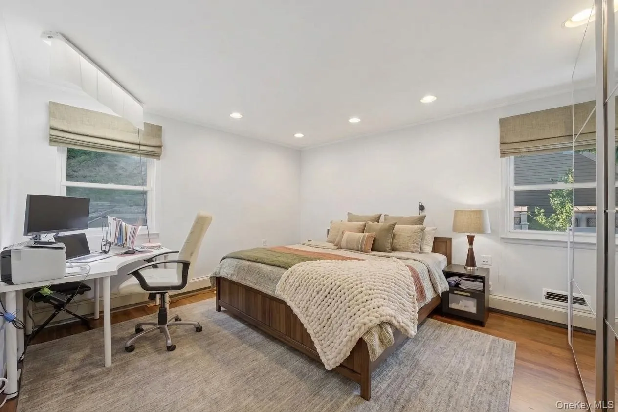 Hardwood flooring complements a neutral color palette Hardwood flooring complements a neutral color palette