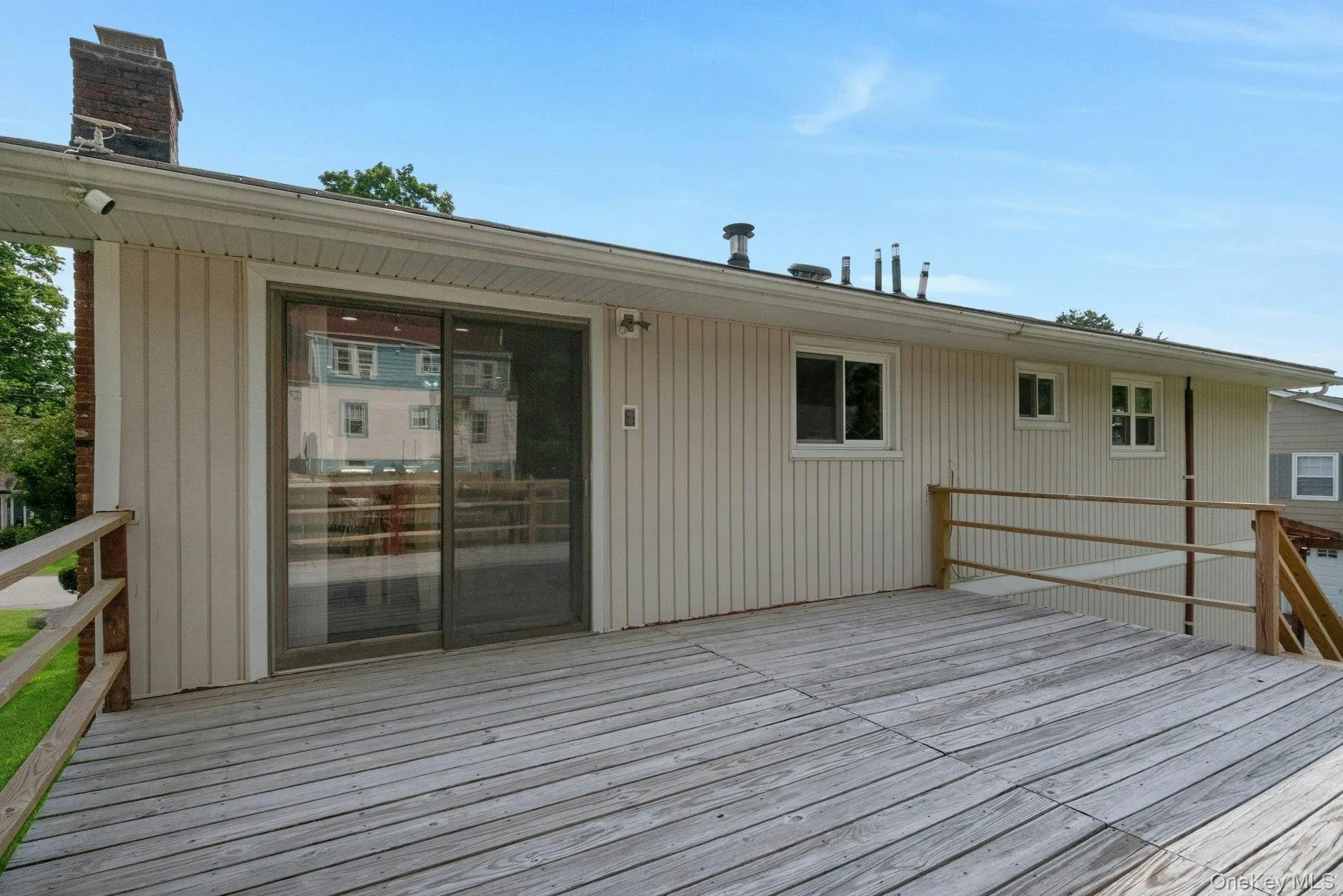 Spacious deck for relaxing or entertaining Spacious deck for relaxing or entertaining