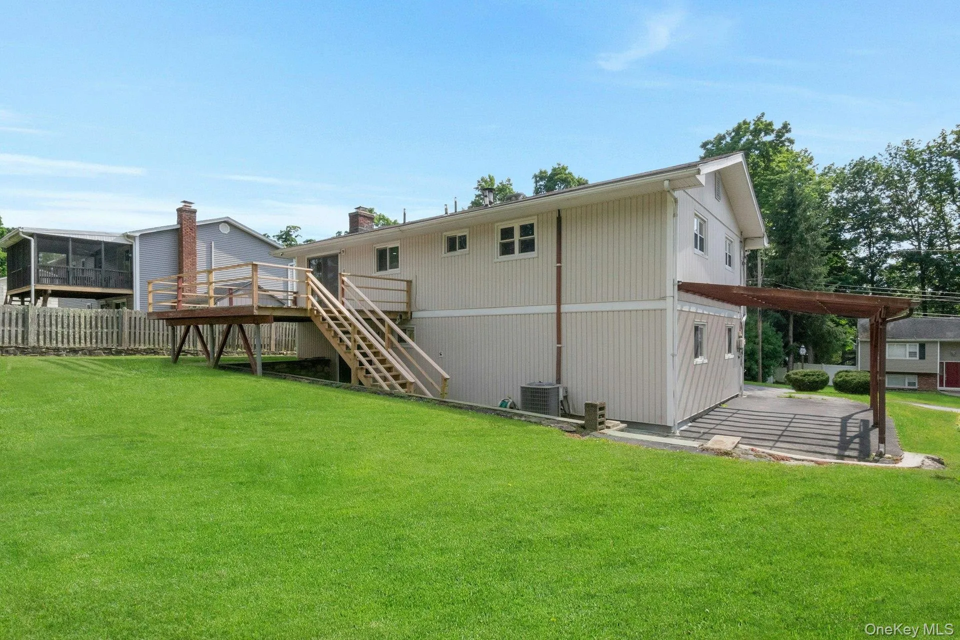 Level terraced backyard Level terraced backyard