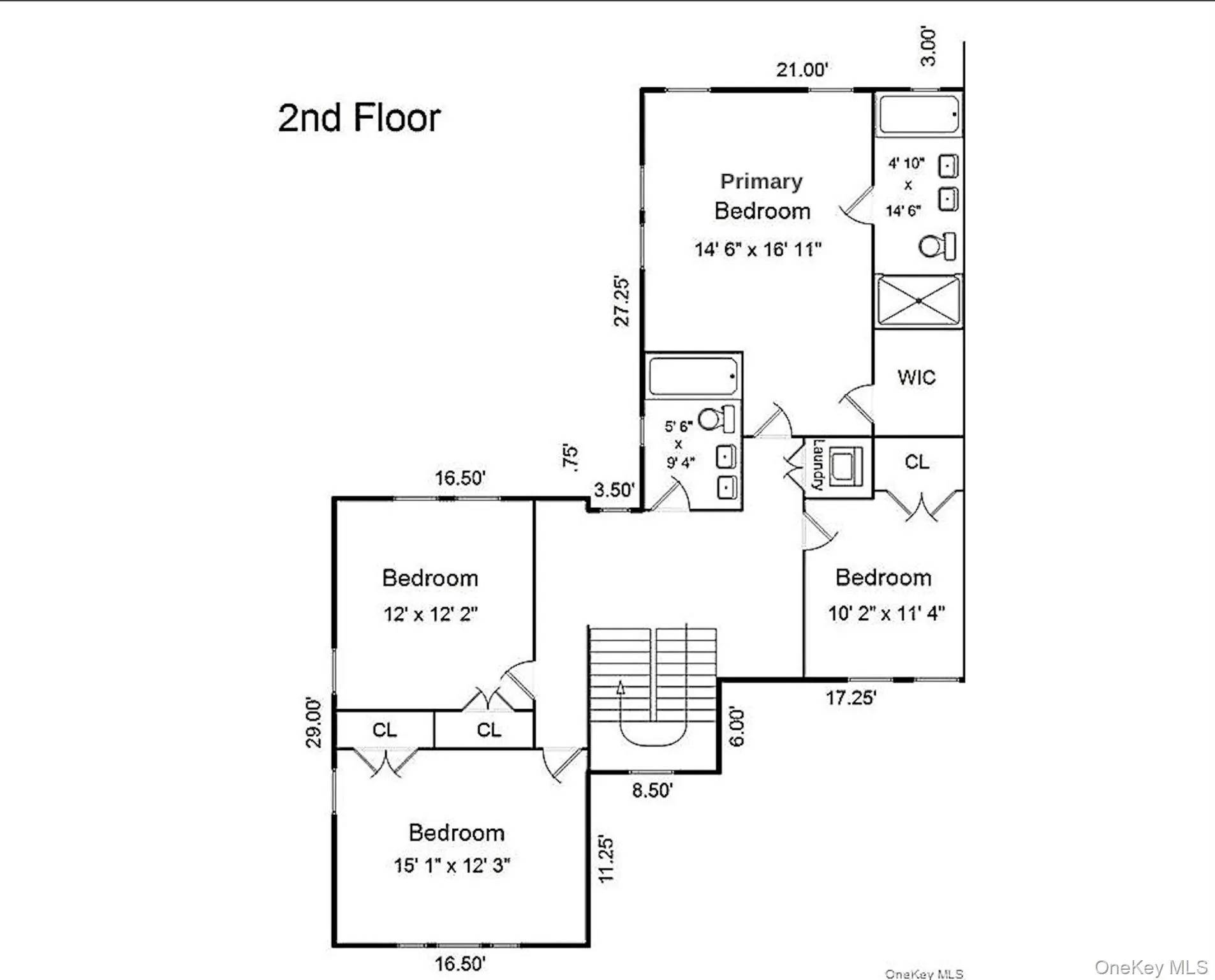 Bedroom-level floor plan Bedroom-level floor plan