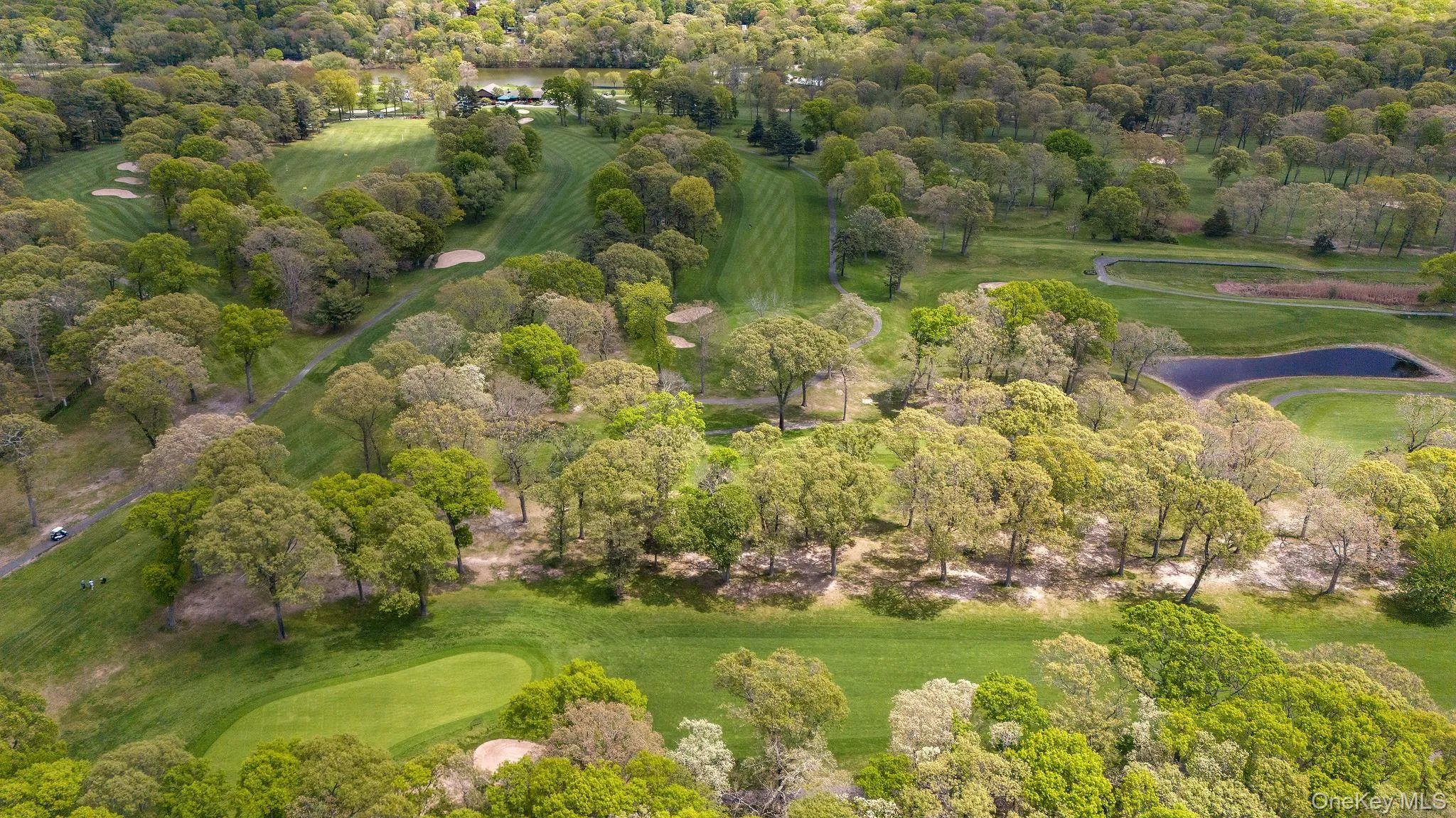 Expansive golf course setting featuring manicured fairways and greens, mature trees, and sand traps Expansive golf course setting featuring manicured fairways and greens, mature trees, and sand traps