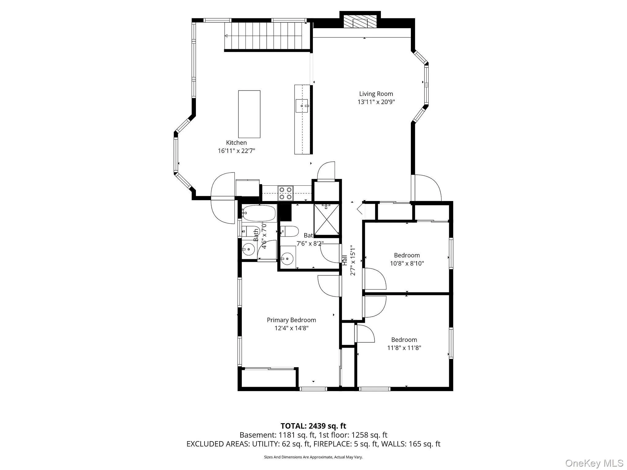 Floor plan of main level. Floor plan of main level.
