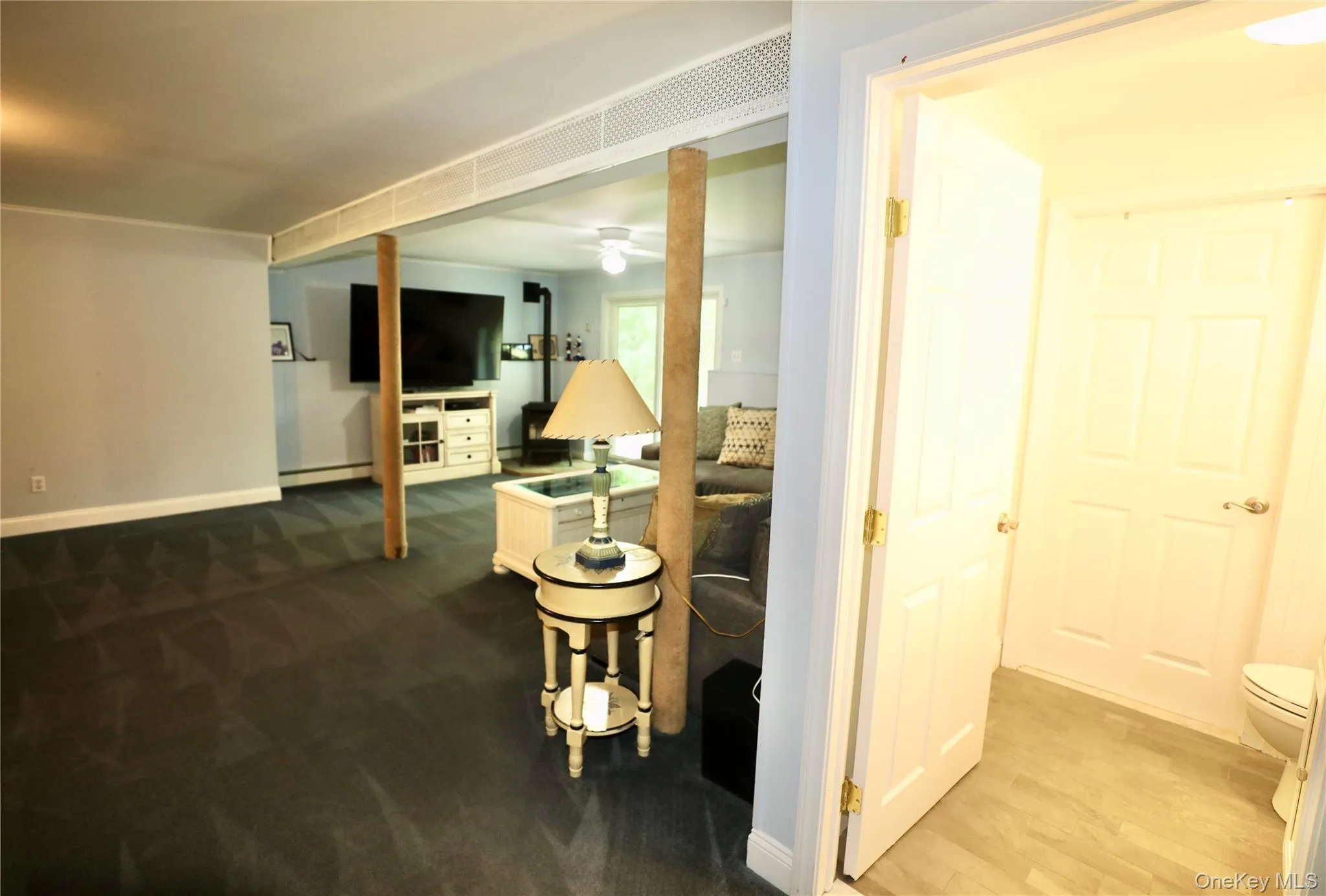 lower level family room, powder room & laundry room lower level family room, powder room & laundry room
