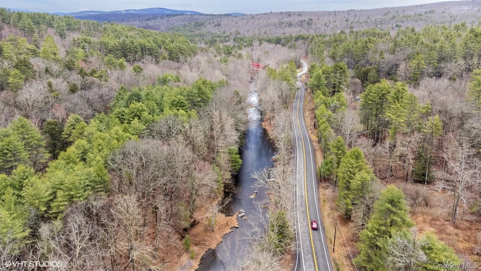 Drone / aerial view with a forest view Drone / aerial view with a forest view