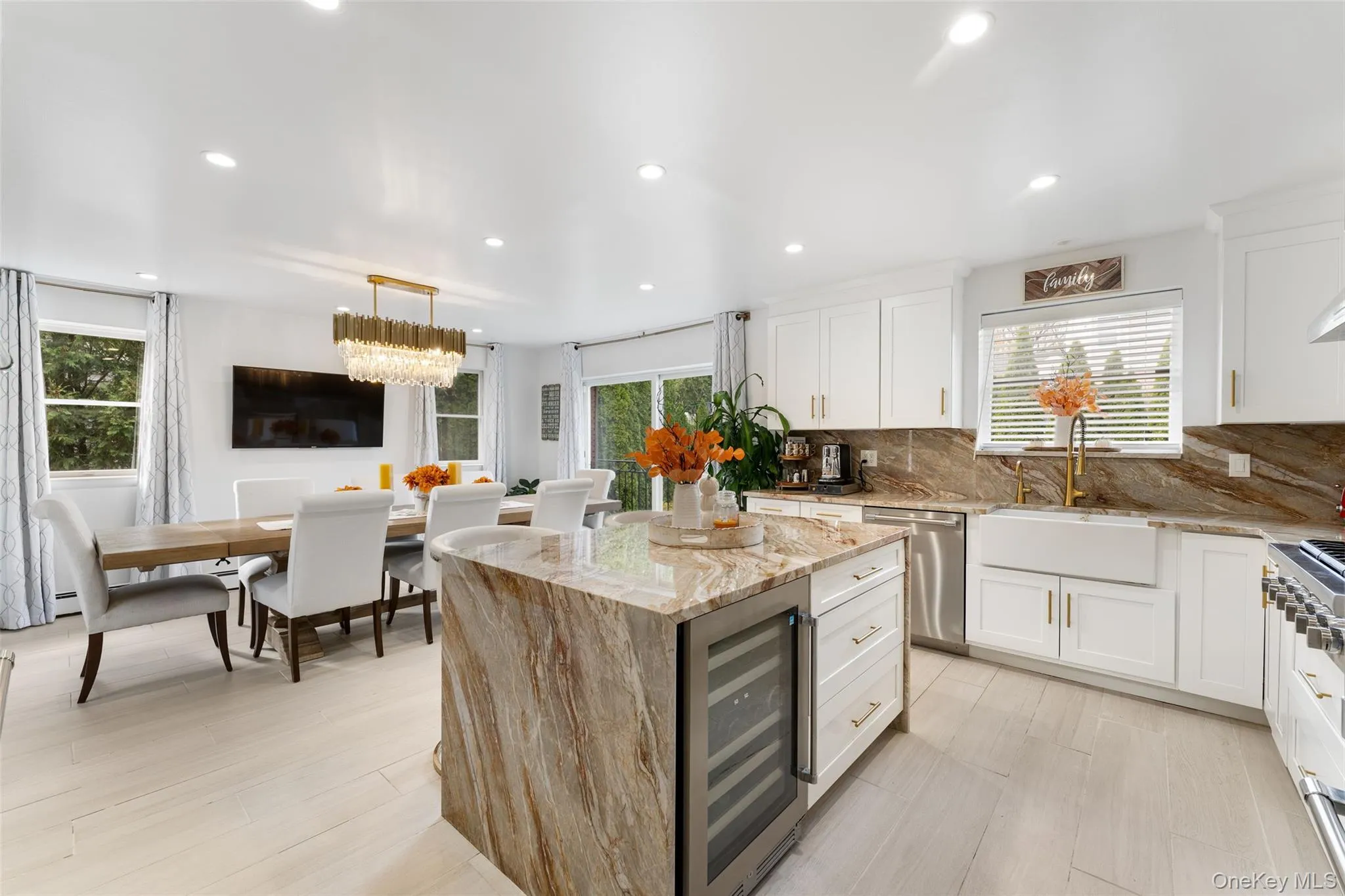 Eat in kitchen that opens up to dining area Eat in kitchen that opens up to dining area