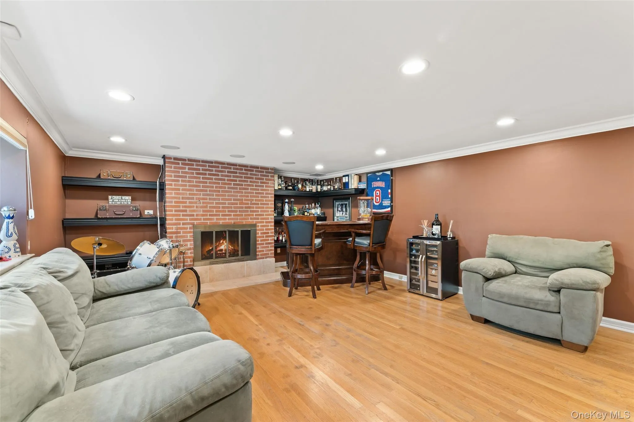 Family room with fireplace Family room with fireplace