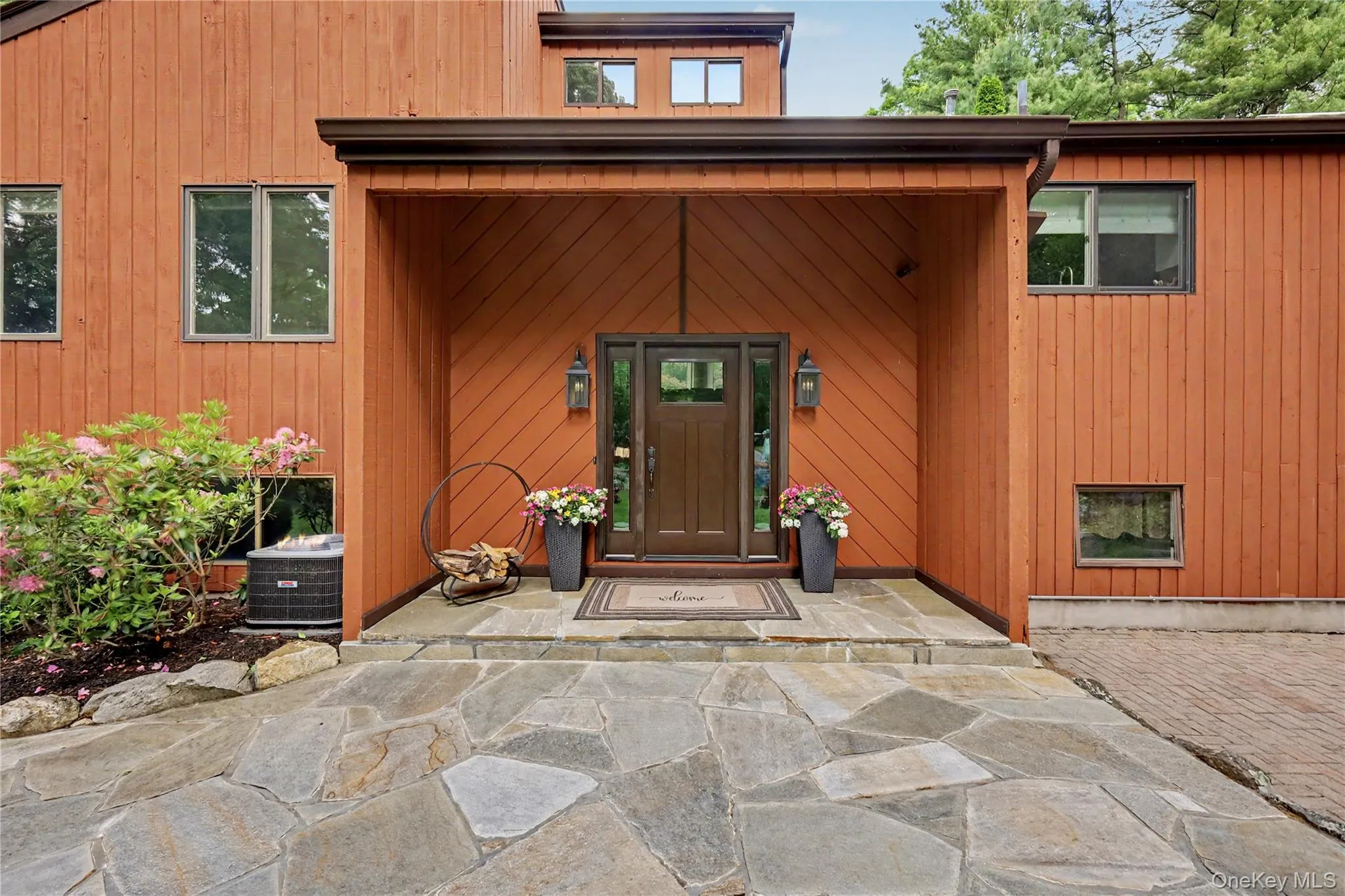 Natural Westchester granite walkway and entrance. New front door 2020 Natural Westchester granite walkway and entrance. New front door 2020