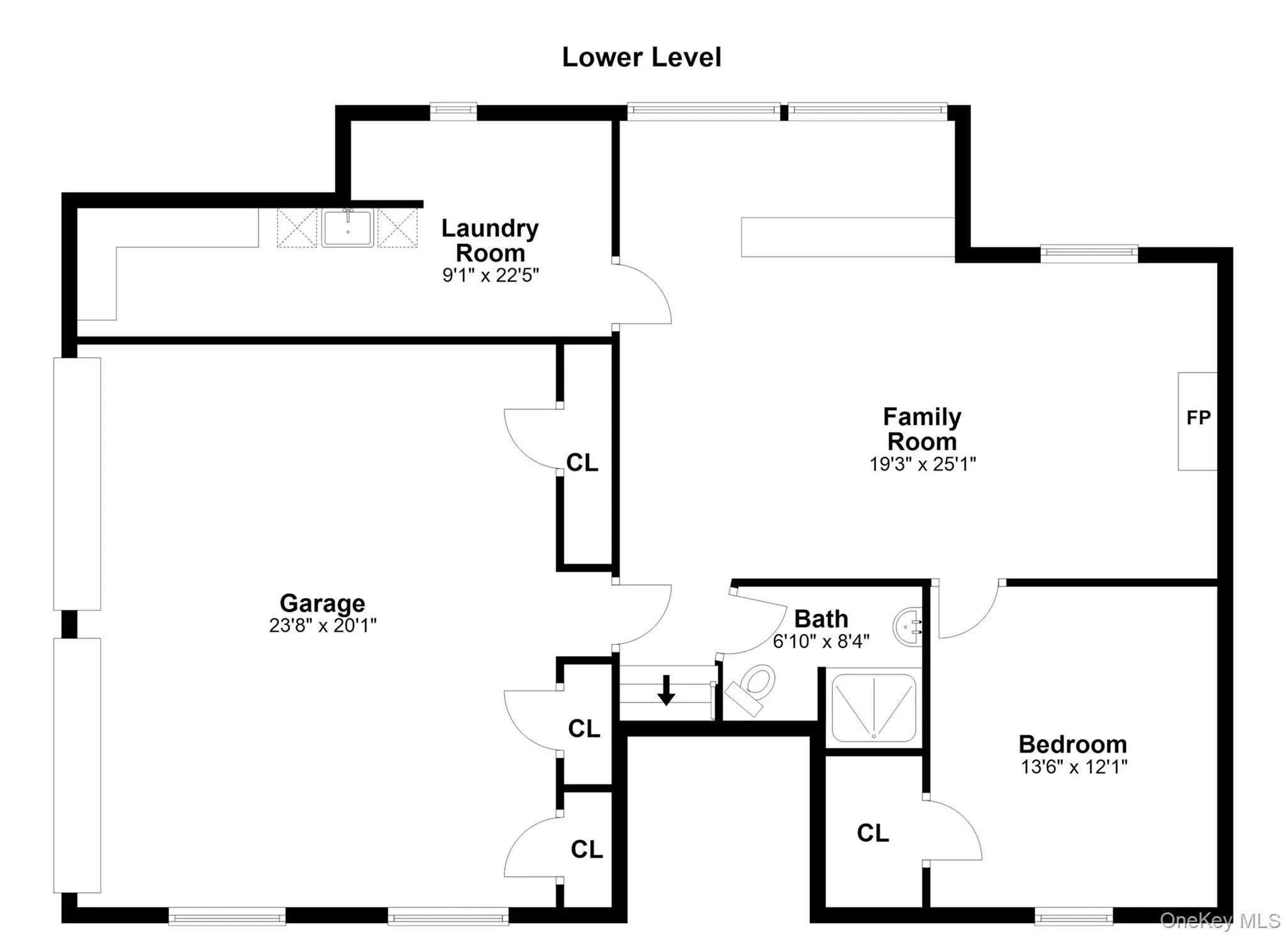 Lower level floor plan estimated measurements. Great for extended family or guest space. Lower level floor plan estimated measurements. Great for extended family or guest space.