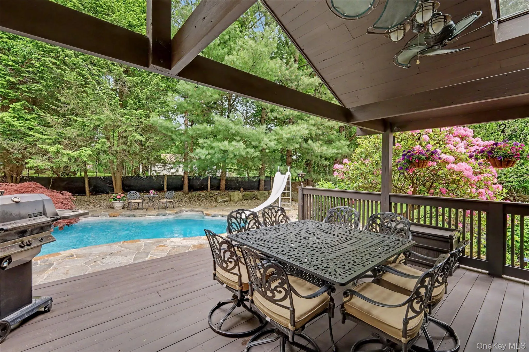 Enjoy easy indoor-outdoor living with a covered deck ideal for entertaining on any scale. Enjoy easy indoor-outdoor living with a covered deck ideal for entertaining on any scale.