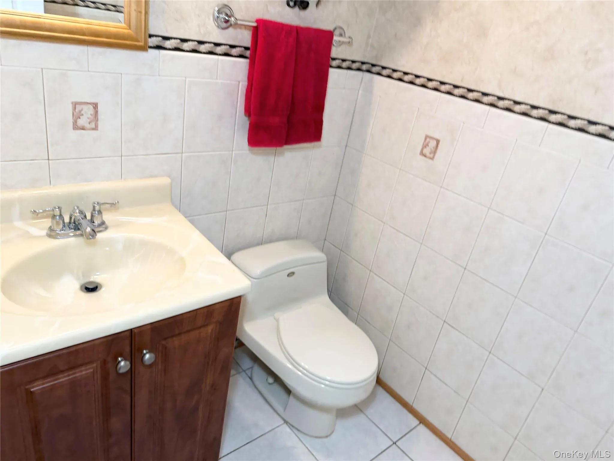 Roomy powder room on the first level. Roomy powder room on the first level.