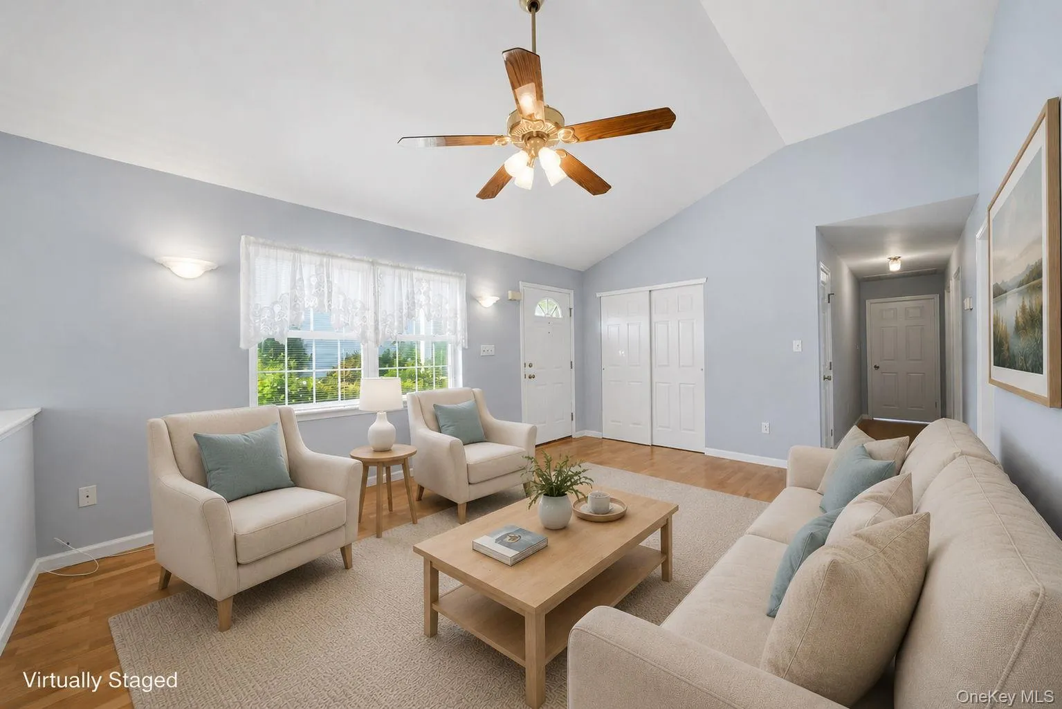 Virtually staged living room Virtually staged living room
