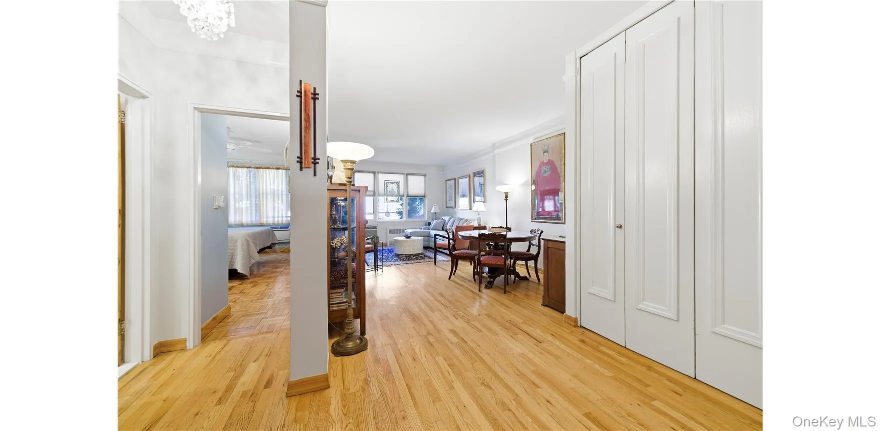 Hardwood flooring extending throughout the space Hardwood flooring extending throughout the space