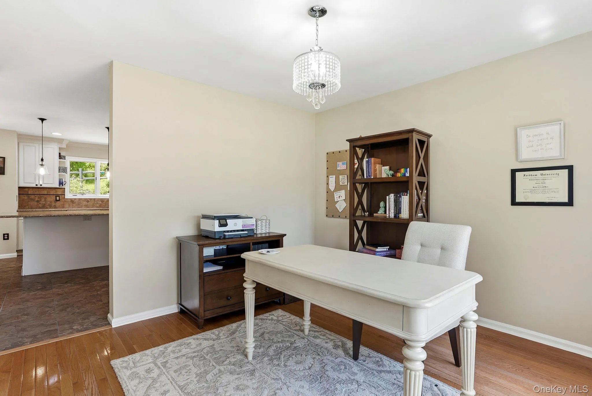 Work-from-home in a bright and organized space. Work-from-home in a bright and organized space.
