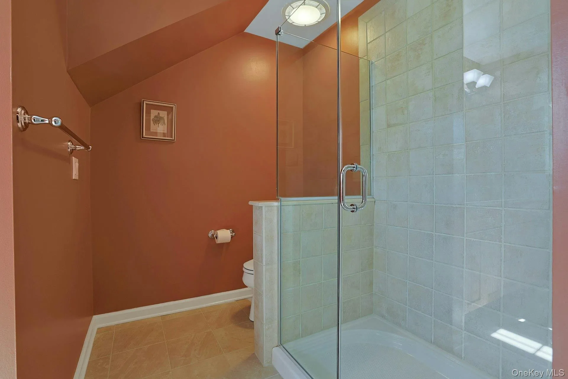 A generous walk-in shower brings both function and ease to the primary bath. A generous walk-in shower brings both function and ease to the primary bath.