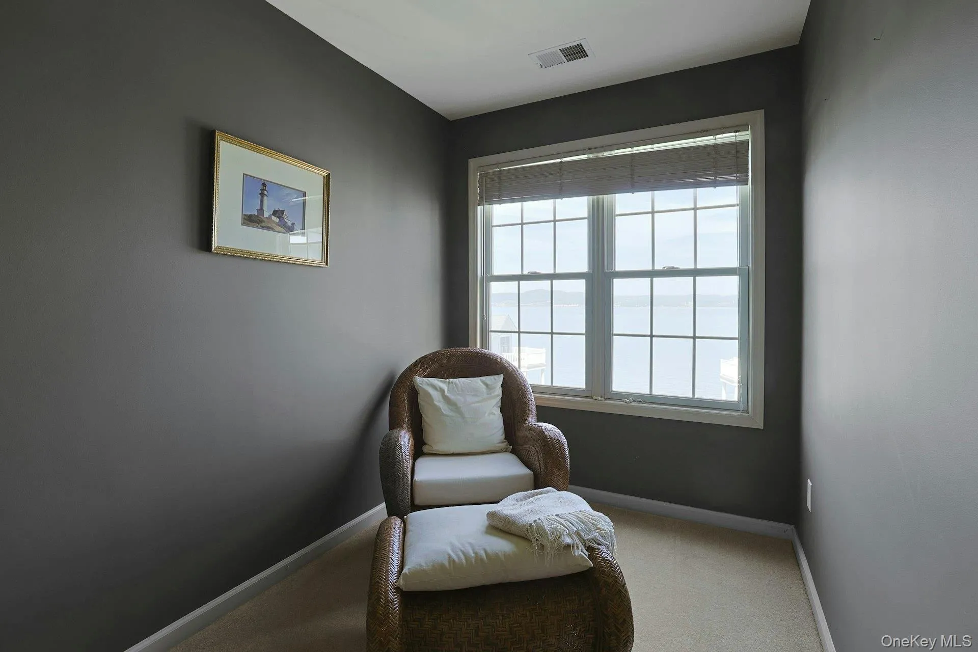 An inviting spot to settle in with a book or pause and enjoy the scenery. An inviting spot to settle in with a book or pause and enjoy the scenery.