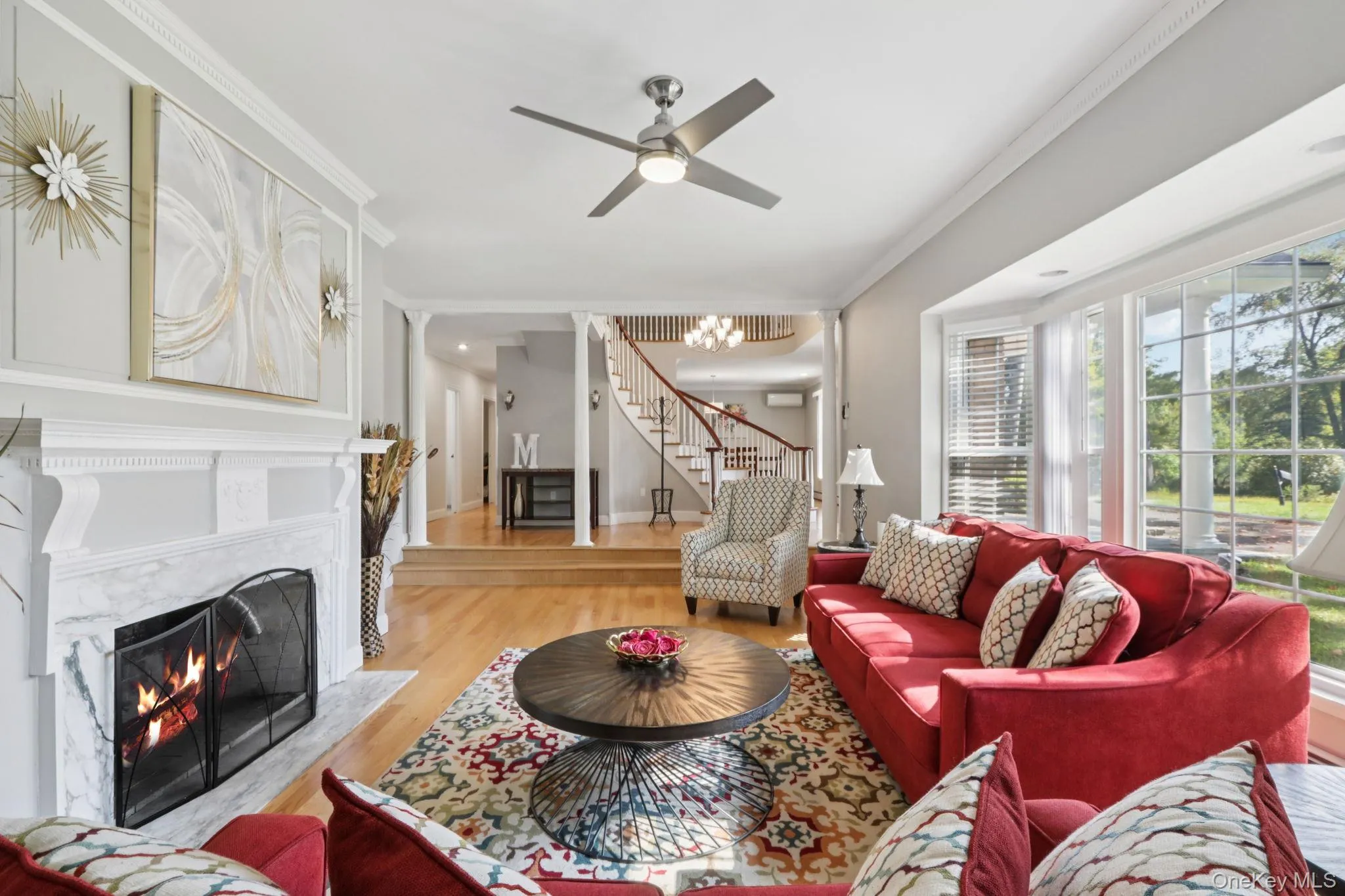 Formal or Casual living room with wall of windows Formal or Casual living room with wall of windows