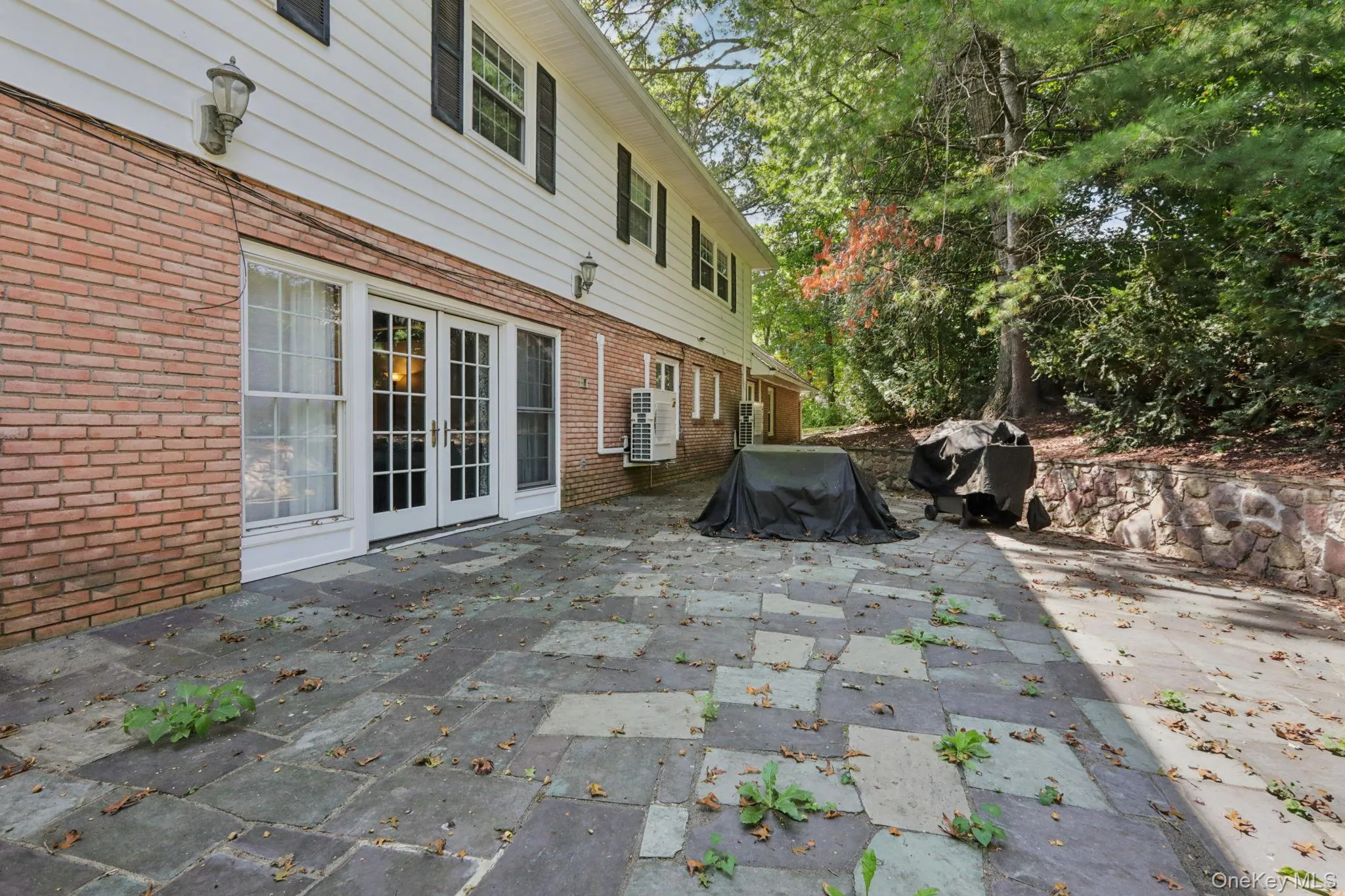 Stone patio for outside dining and entertaining Stone patio for outside dining and entertaining