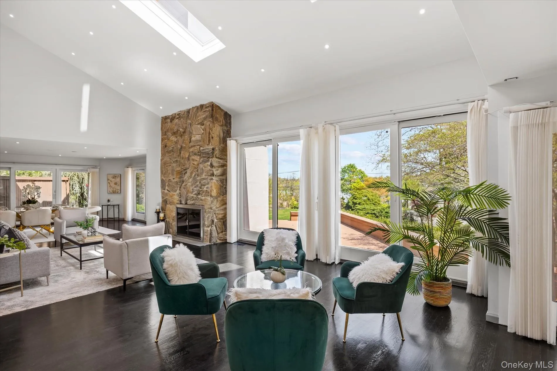 Spacious family room with skylight Spacious family room with skylight