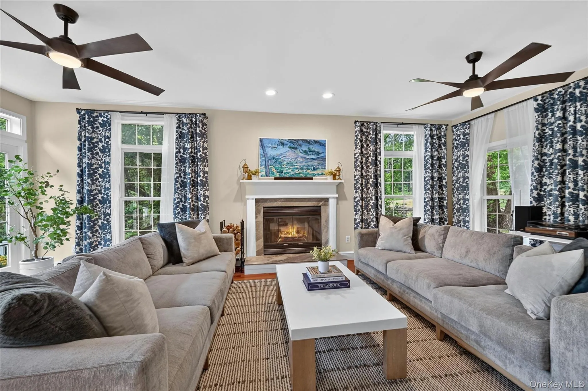 Family Room with wood burning fireplace. Family Room with wood burning fireplace.