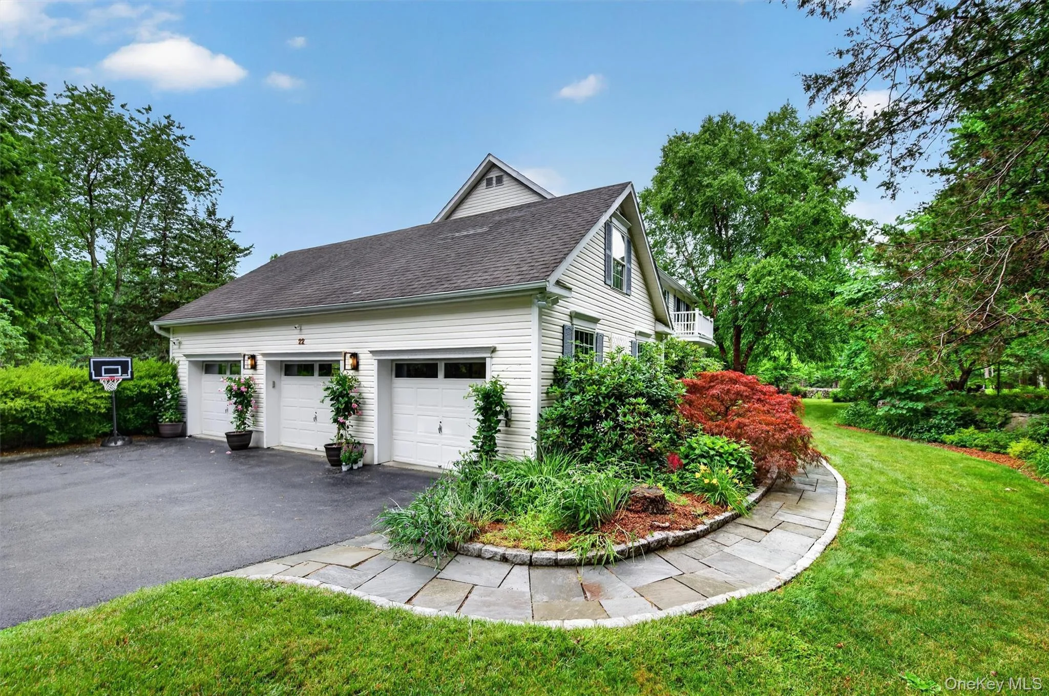 3 car attached garage with loft space above. 3 car attached garage with loft space above.