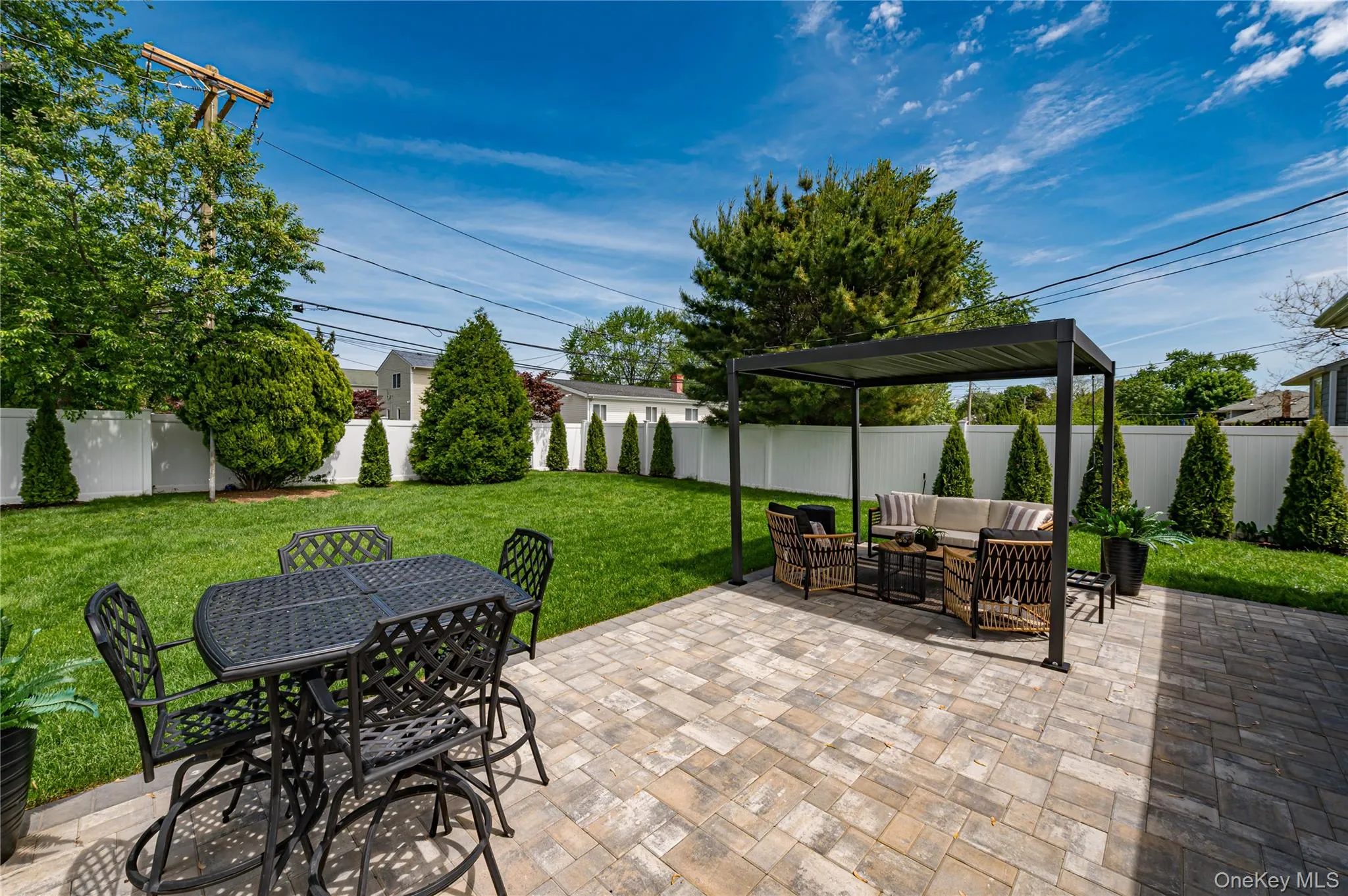 with new paver patio with new paver patio