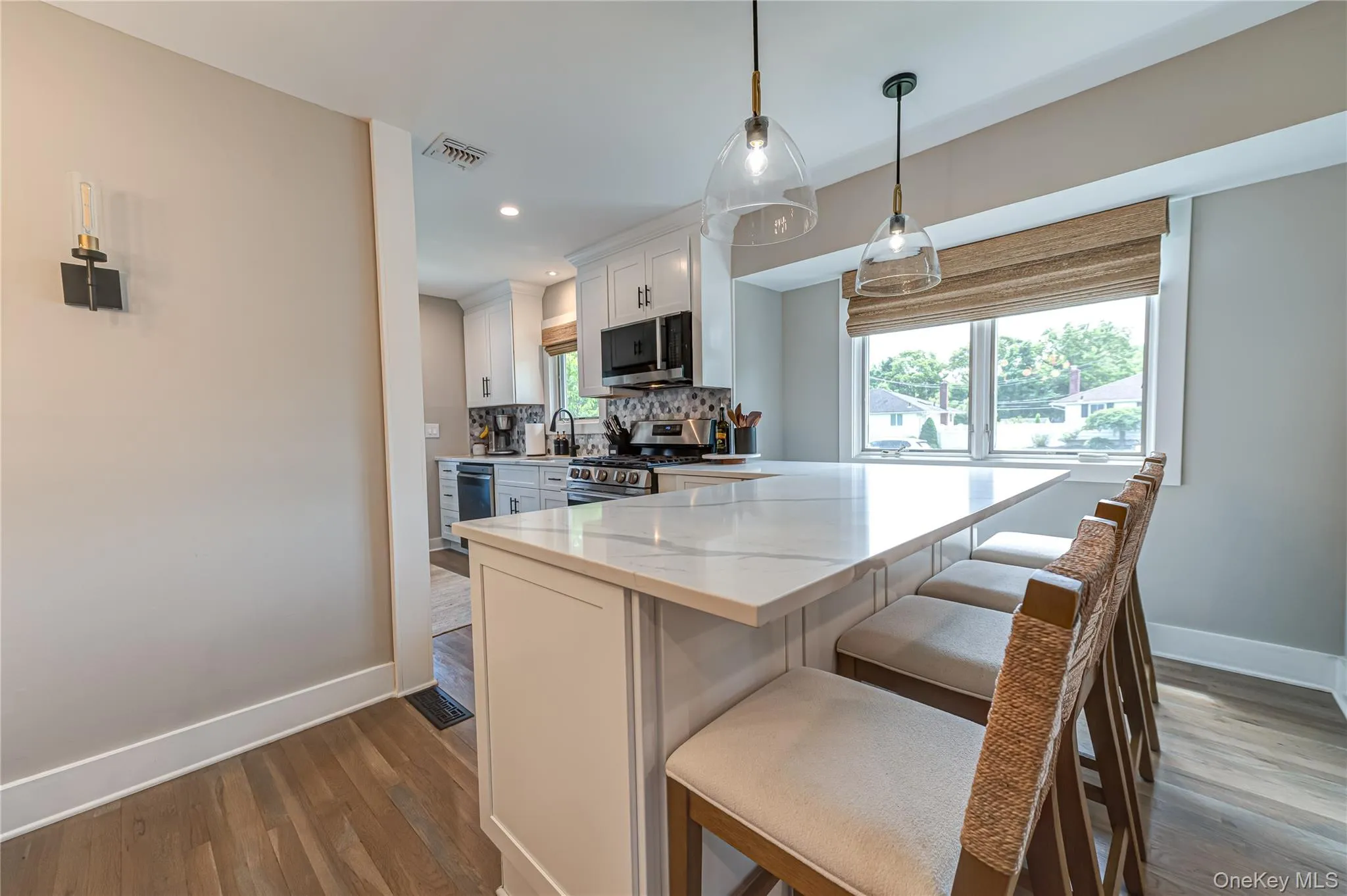 brand new kitchen with SS appliances, gas cooking, and quartz counter brand new kitchen with SS appliances, gas cooking, and quartz counter