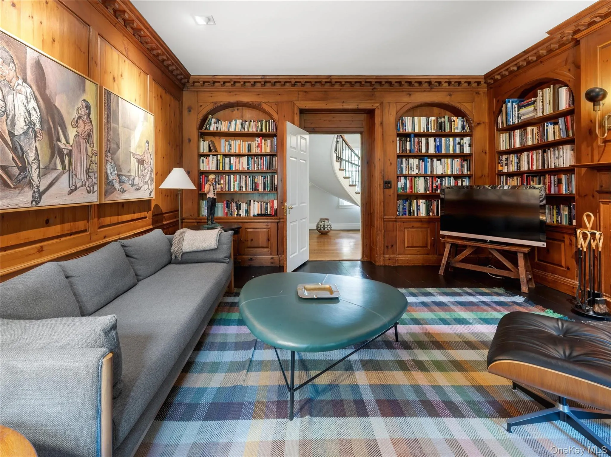 First floor paneled library First floor paneled library